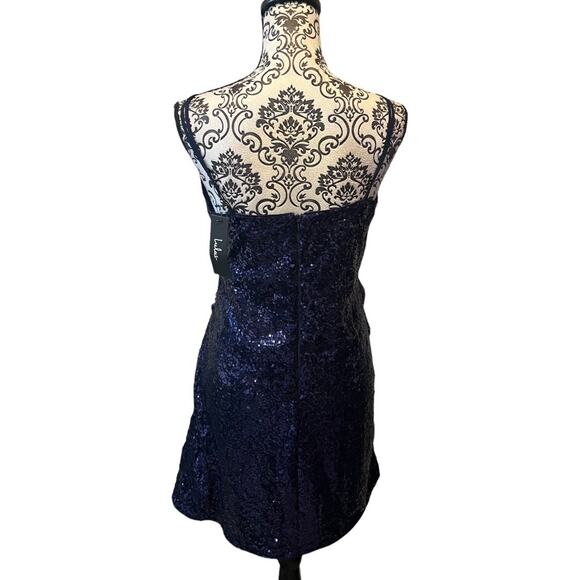 Lulu's NWT Curve Moment Navy Blue Sequin Bodycon Mini Dress sz XL - Picture 13 of 14